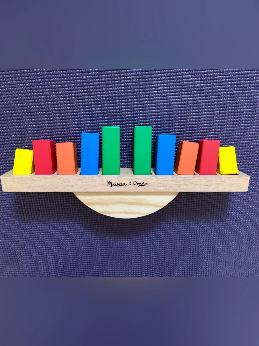 Melissa & Doug Balance Toy Wood w/Blocks & Cards, 3+. EUC Montessori learning